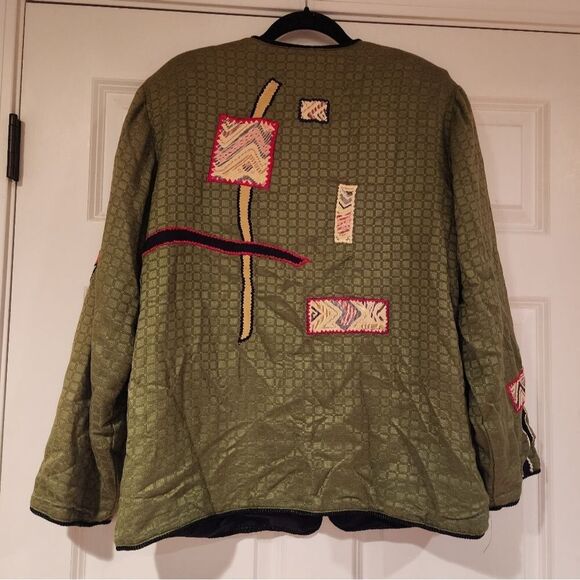 NWT Earth Sea & Sky Vintage green retro lightweight jacket L - Picture 5 of 5